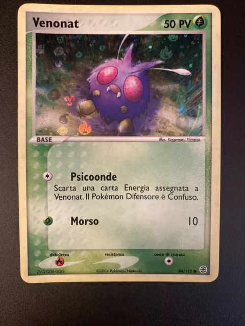 Pokemon Venonat 84/112 Rare Holo Foil Italien Ex Rouge Feu Et Vert Feuille NM+