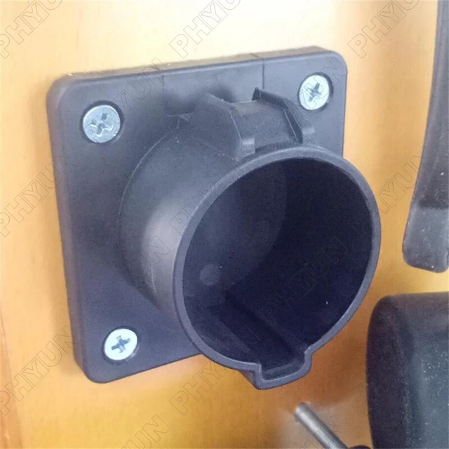 Supporto a parete cavo caricabatterie con viti per connettori e supporti tipo SAE J1772