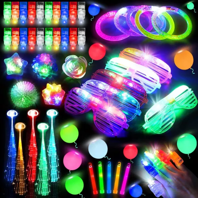 Glow Sticks LED Glow Toys Glow Flashing Glasses Party Set Glow in the Dark Rings