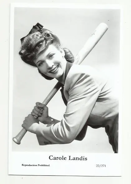 (Bx1) Carole Landis Photo Card (22/271) Filmstar  Pin Up Glamour Girl Moviestar