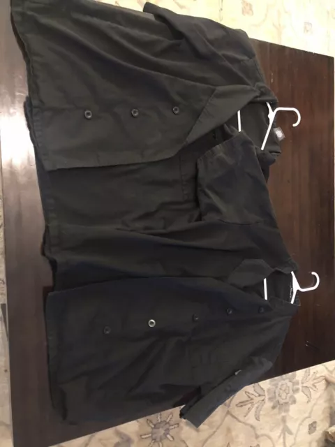 2 Mens Large Chef Code Lightweight Ultra Soft Short Sleeve Chef Coat 