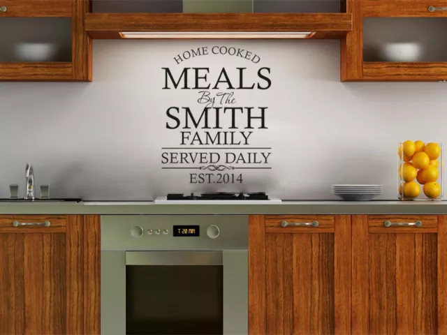 PERSONALISED Family, Kitchen Wall Quote, Wall Sticker, Decal, Modern Transfer