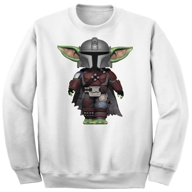 Nuovo Art Society x Retro Kings Bambino Yoda Mando Girocollo Maglione Bianco