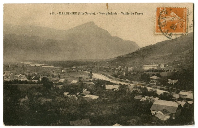CPA 74 Haute-Savoie Marignier General View Vallée de l'Arve