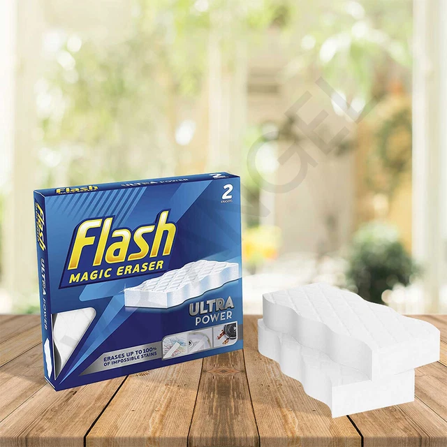 FLASH MAGIC ERASER Ultra Power ReUsable Sponge Remover Stain Scuffs