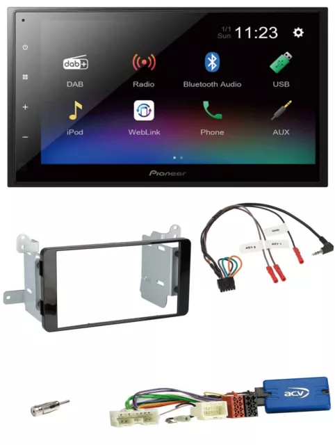 Pioneer USB Bluetooth DAB 2DIN Lenkrad Autoradio für Mitsubishi L200 06-15