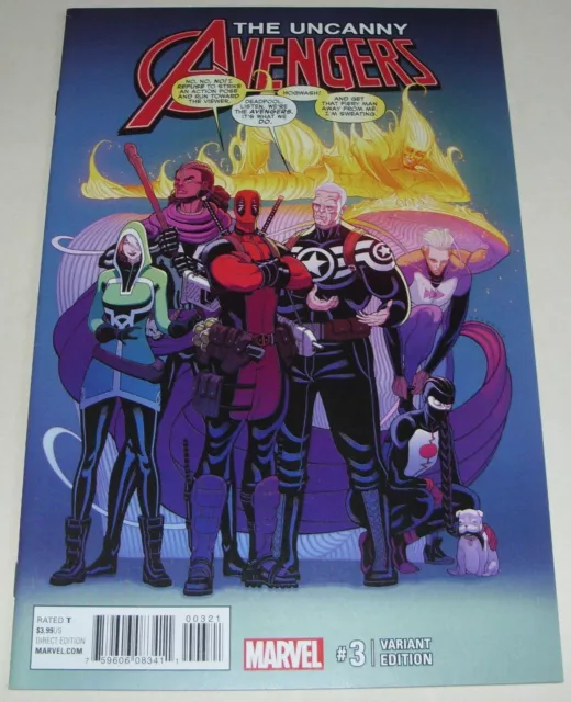 UNCANNY AVENGERS Nr. 3 Marvel Comic Variante Edition Februar 2016 Deadpool Rogue