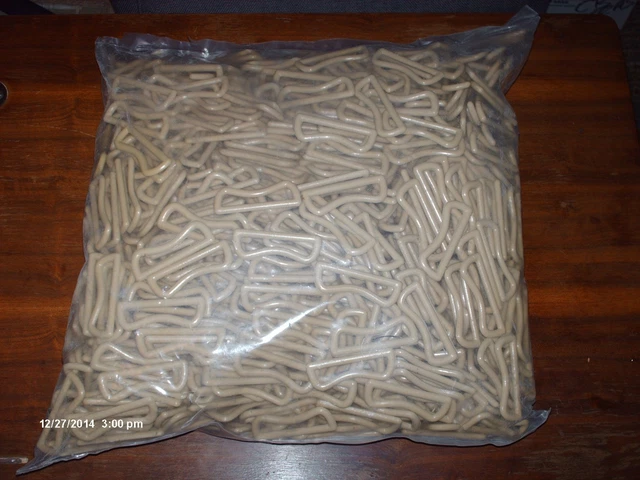 Plastic Buckles, 1000 Pieces, 2 Inch, Beige, Hook and Loop, Brand New