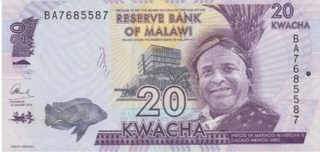 MALAWI 10 KWACHA 2016 FDS / UNC Banconota Nuova da Mazzetta