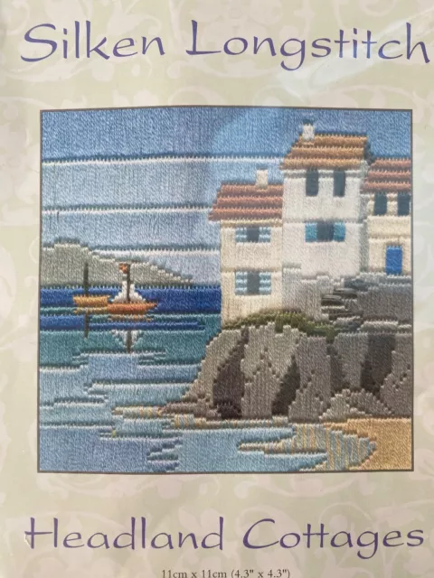 Long Stitch - Headland Cottages Silken - Derwentwater Designs 22ct. Complete kit