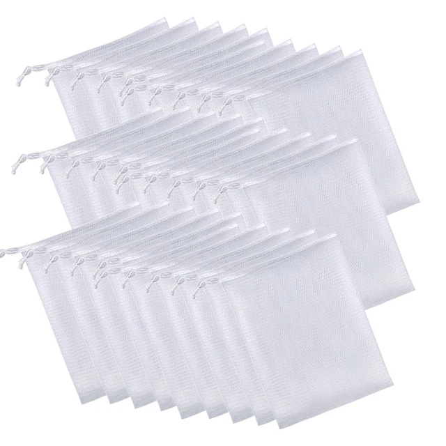 de lavage Bouche de paquet Sac en filet de savon Filet moussant de savon