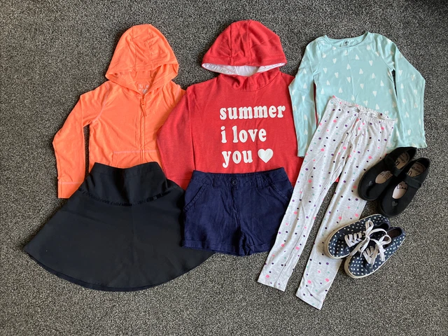Pacchetto assortito di 8 scarpe felpe con cappuccio per ragazza ecc. Inc Next, H&M età 7-8 anni