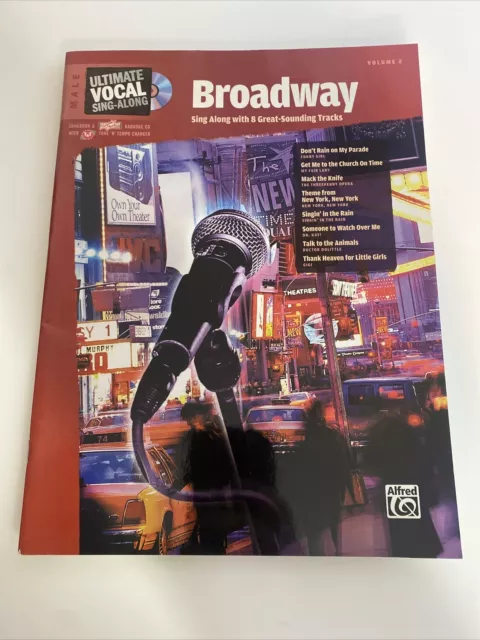 ULTIMATE VOCAL SING-ALONG BROADWAY: MALE VOICE, BOOK & By Alfred Music ab3