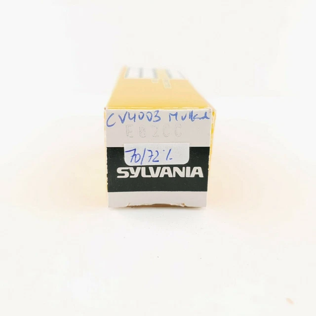 1 X E82Cc / Cv4003 Tube. Mullard Production. Sylvania Branded.box Plates Ck  Ena