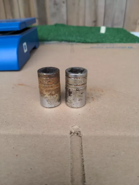 2 Snap-on TW201 5/8" 6-Point 1/2" Drive Chrome Shallow Socket SAE USA