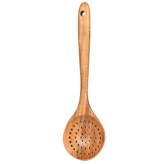 Skimmer Spoon Tableware High Temperature Resistant Wooden Frying Spatula Soup