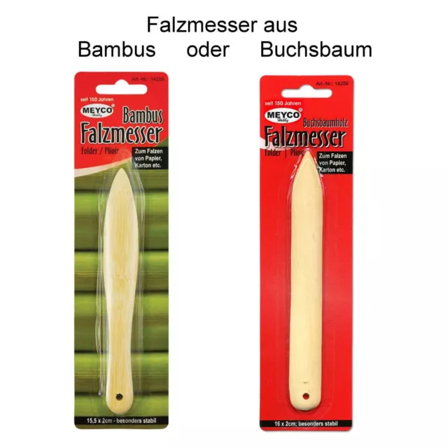 Cuchillo plegable / pata plegable - boj o bambú de Meyco Hobby (14256 / 14258)