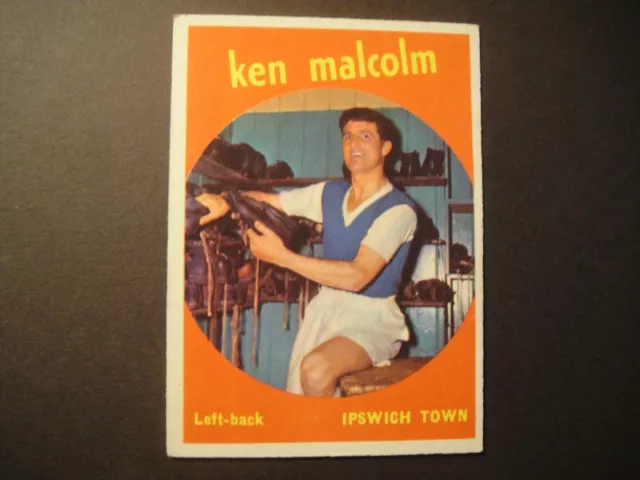 A&Bc Gum Footballers Black Back 1960 #33 Ken Malcolm Ipswich Town