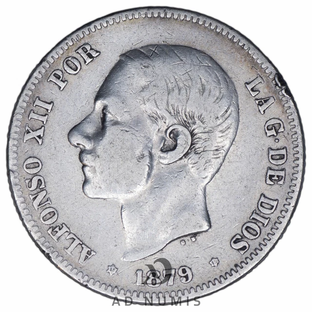Espagne 2 pesetas 1879 Alfonso XII argent pièce de monnaie espagnole