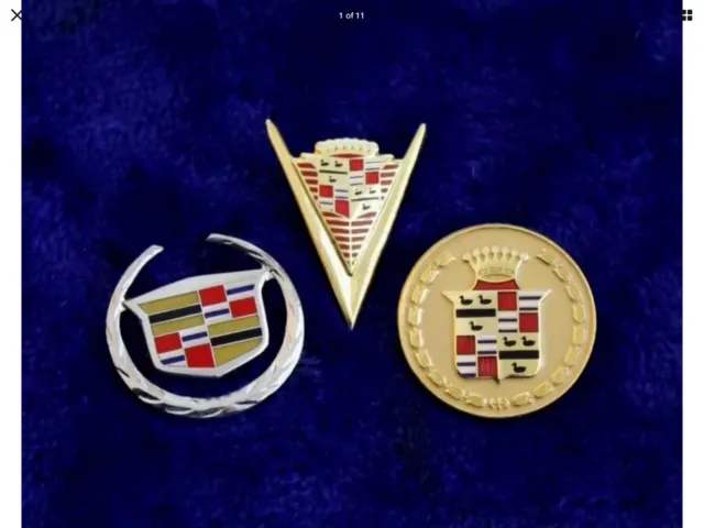 3 Cadillac Hat Pin Lapel Pin Crest Emblem Accessory Badge GM Eldorado
