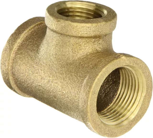 - 38106-121208 38106 Red Brass Pipe Fitting, Reducing Tee, 3/4"