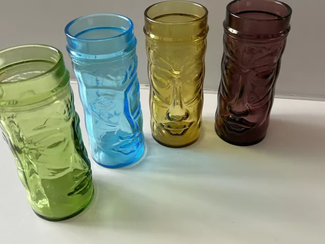 4 Large Tall Highball Clear Tiki Tumbler Cocktail Drinking Glasses UK 700ml 3