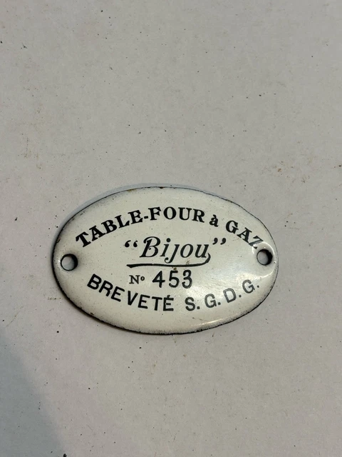 Plaque émaillée Ancienne - Numéro Noir Et Blanc - Originale France Années 1900