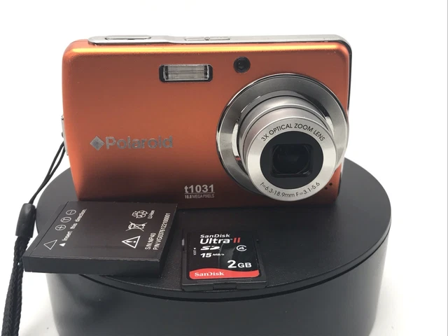 POLAROID T1031 Digital Camera Orange Tested With Memory