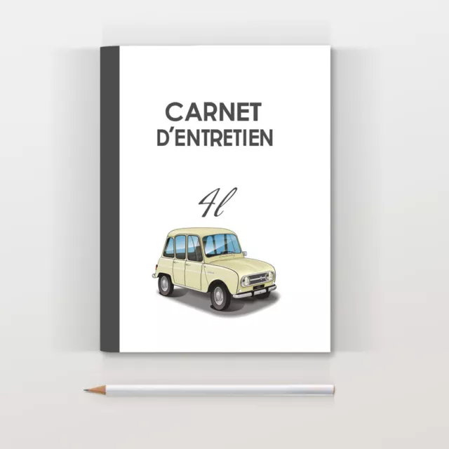 Renault 4L R4 export 1968 Jaune amarillo Carnet d'entretien