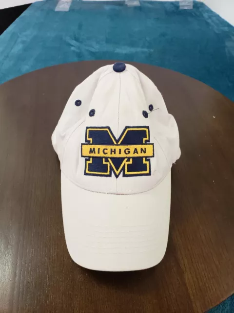 Michigan Wolverines Mens Beige Snapback Hat One Size Stretch Football NCAA