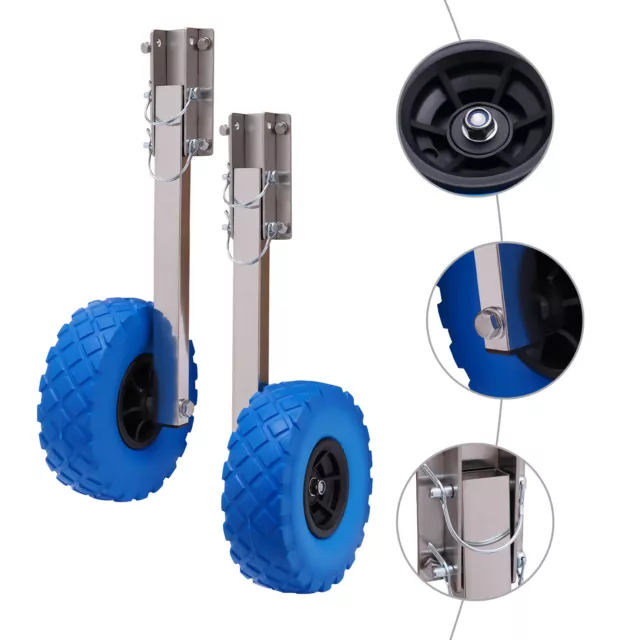 Heavy Duty Launching Wheels Boat Dolly Dinghy Wheels Transom Launching Wheel US