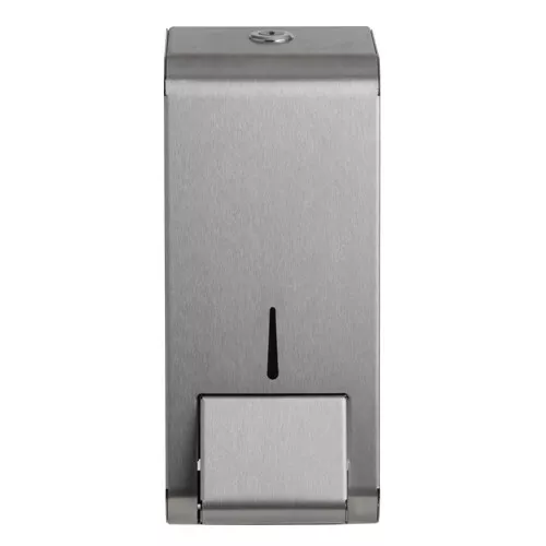 Steel Liquid & Hand Soap Dispenser Wall Mounted Lockable Commercial 900ml 3