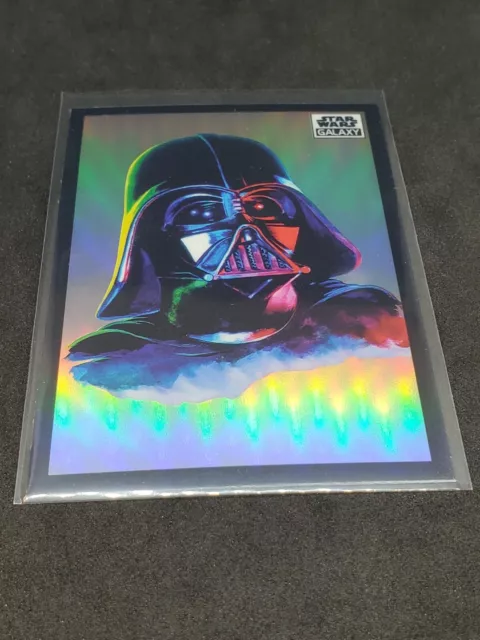 Star Wars Galaxy Chrome 2022 Topps Card Refractor 2 Darth Vader Portrait
