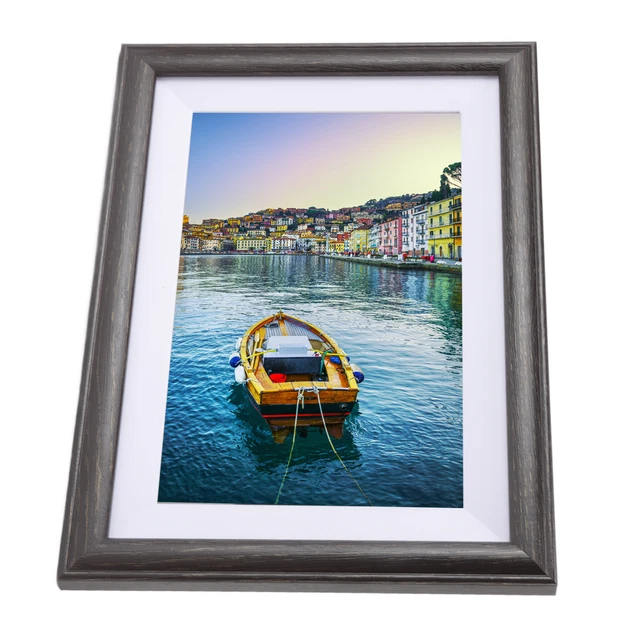 (UK Plug 100‑240V)10 Inch WiFi Smart Digital Photo Frame Picture Frame Brown AU