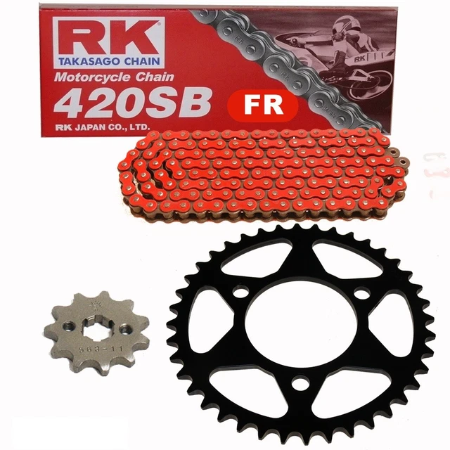 Kit Transmission Chaîne RK 428HSB Pour Honda 125 SL 1971-1976 - 118 Maillots