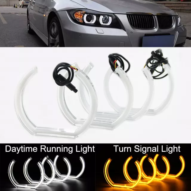 DUAL COLOR CRYSTAL DTM Style LED Angel Eye Halo Rings DRLFor BMW F30 F31  F34 F35 $69.99 - PicClick