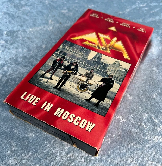 ASIA: LIVE IN Moscow VHS Tape 1990 NTSC Rhino Home Video Concert