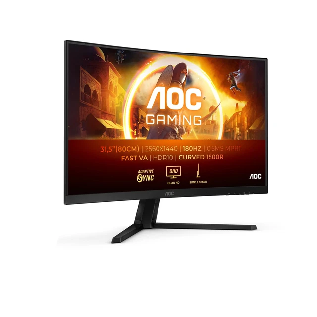 AOC GAMING CQ32G4VE - 32 Inch QHD Curved Monitor 180Hz Fast VA 1ms GtG ...