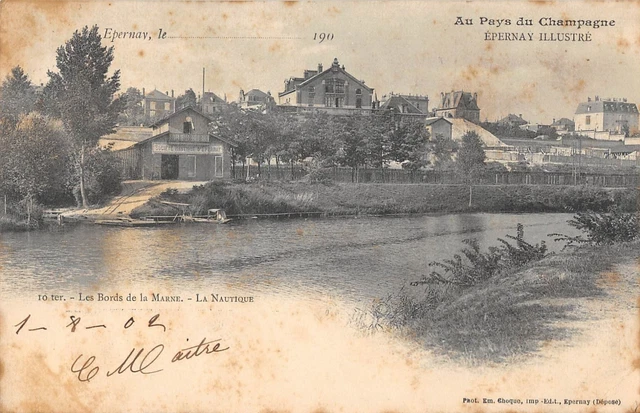 Cpa 51 Epernay Les Bords De La Marne La Nautique