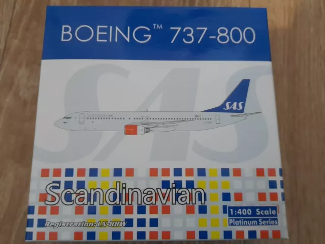 SAS Scandinavian Airlines Boeing 737-800 Phoenix models LN-RRW scale 1:400  2