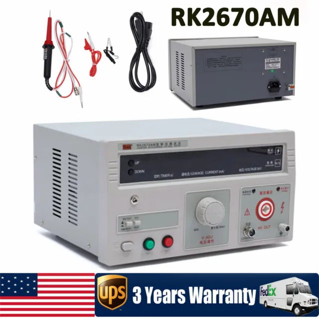 5KV AC Voltage Withstand Tester Current Hi-Pot Insulation Inspect Power RK2670AM
