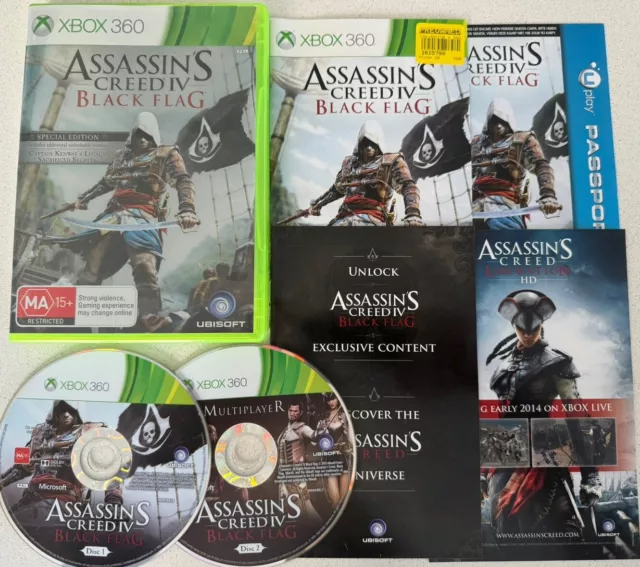 Assassins Creed IV Black Flag - Xbox 360 - Complete Special Edition - Inc Manual