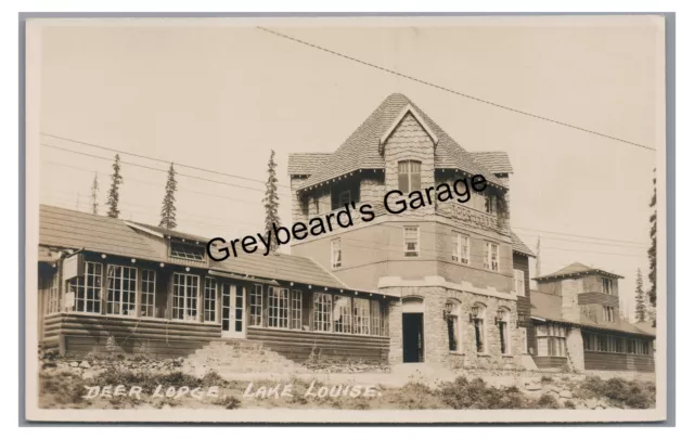 RPPC Deer Lodge LAKE LOUISE AB Banff National Park Vintage Real Photo Postcard