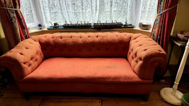 Antique Victorian Chesterfield Sofa (for re upholstery)