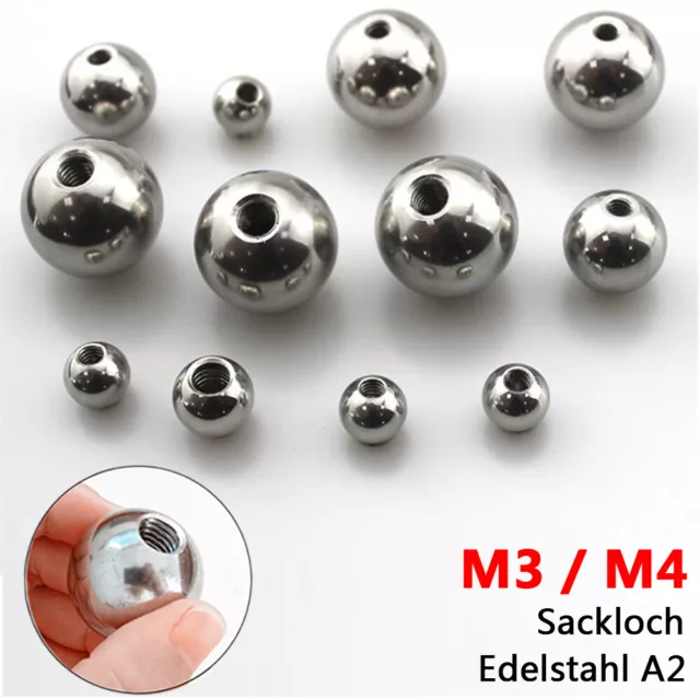Ø 5-60 mm sfere in acciaio inox con semifilettatura M3 M4 cuscinetti a sfera in acciaio inossidabile