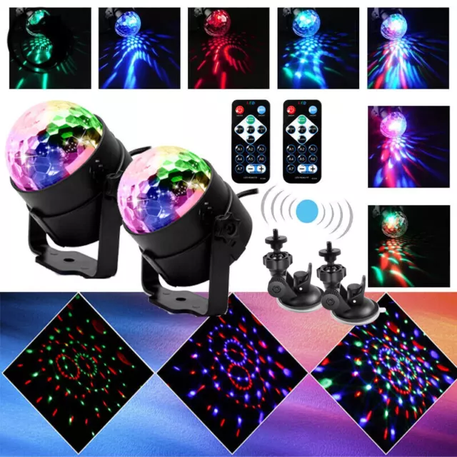 2 pz sfera da discoteca LED RGB RGB illuminazione palcoscenico + supporto effetto luce discoteca luce festa