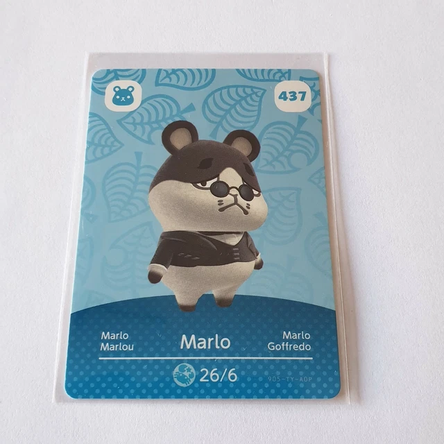 Carte Amiibo Animal Crossing – Série 5, Numéro 437 Marlou (Marlo) – 100% NEUVE Sous Emballage