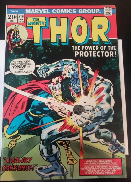 Marvel comic: The MIGHTY THOR #219-Near Mint Condition 1974!!!!!!!