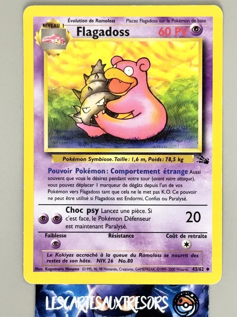 CARTE POKÉMON FLAGADOSS 43/62 EDITION 2 ED2 Fossile VF FR EUR 6,95 ...