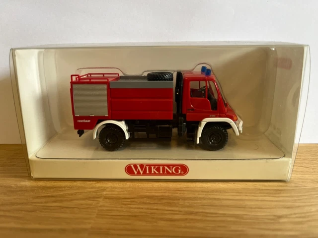 Wiking Feuerwehr LF 10/6CL Rosenbauer – Modellauto Spur N, 6,4x3,6x2 Cm, Weiß/rot, Einsatzfahrzeug
